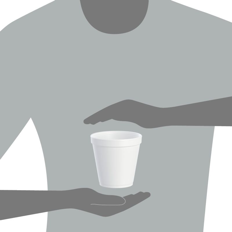CONTAINER FOAM SQUAT 16 OZ
