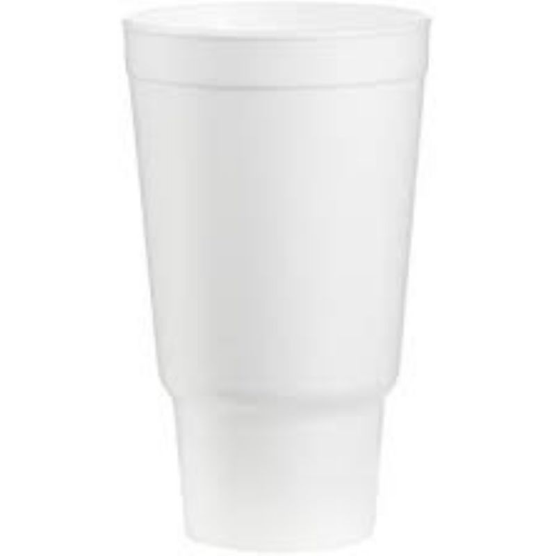 CUP FOAM CAR PLAIN 32 OZ