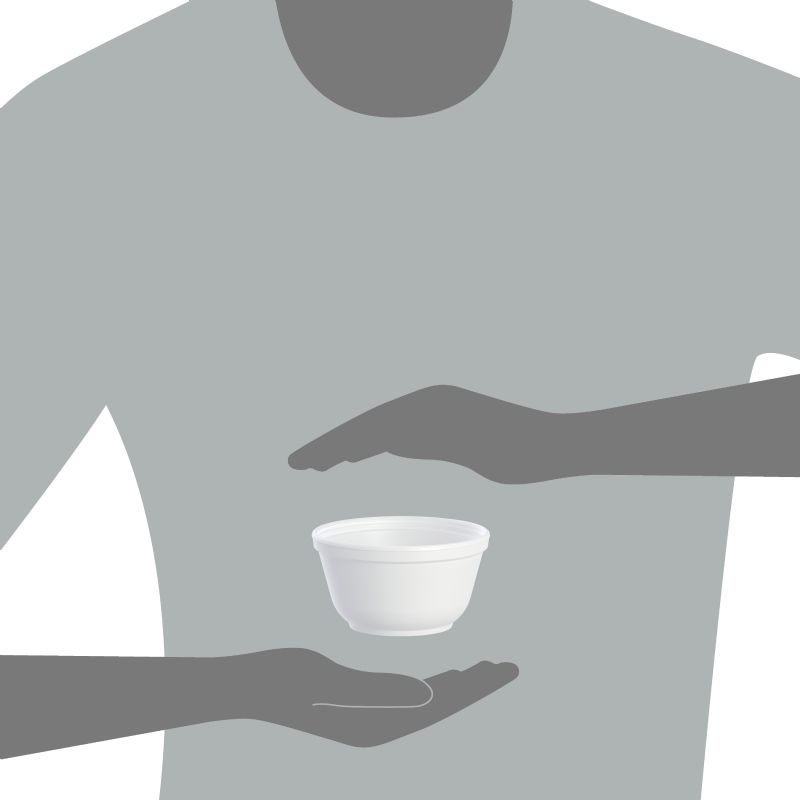 BOWL FOAM WHITE 10 OZ