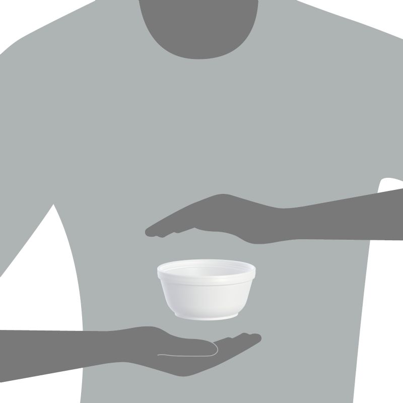BOWL FOAM WHITE 12 OZ