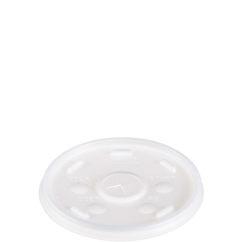 LID PLASTIC TRANSLUCENT STRAW SLOT 16SL