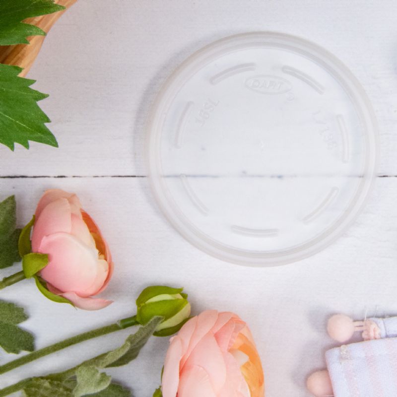 LID PLASTIC TRANSLUCENT STRAW SLOT 16SL