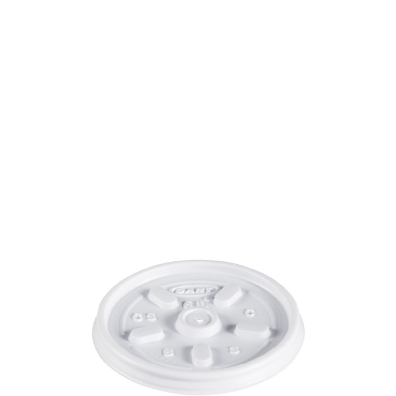 LID PLASTIC WHITE VENTED 6JL