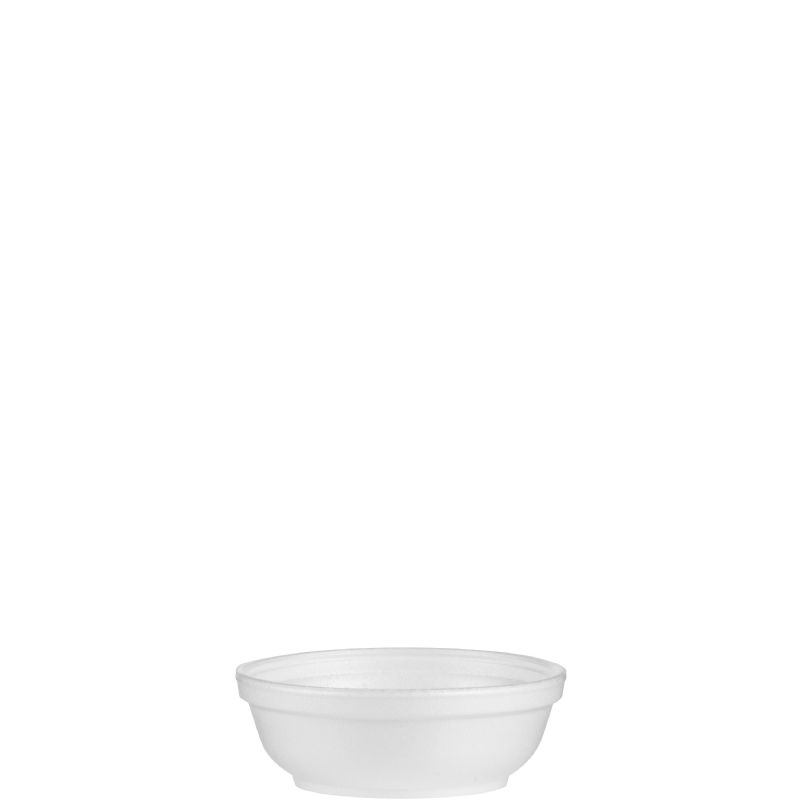 BOWL FOAM WHITE SQUAT 6 OZ