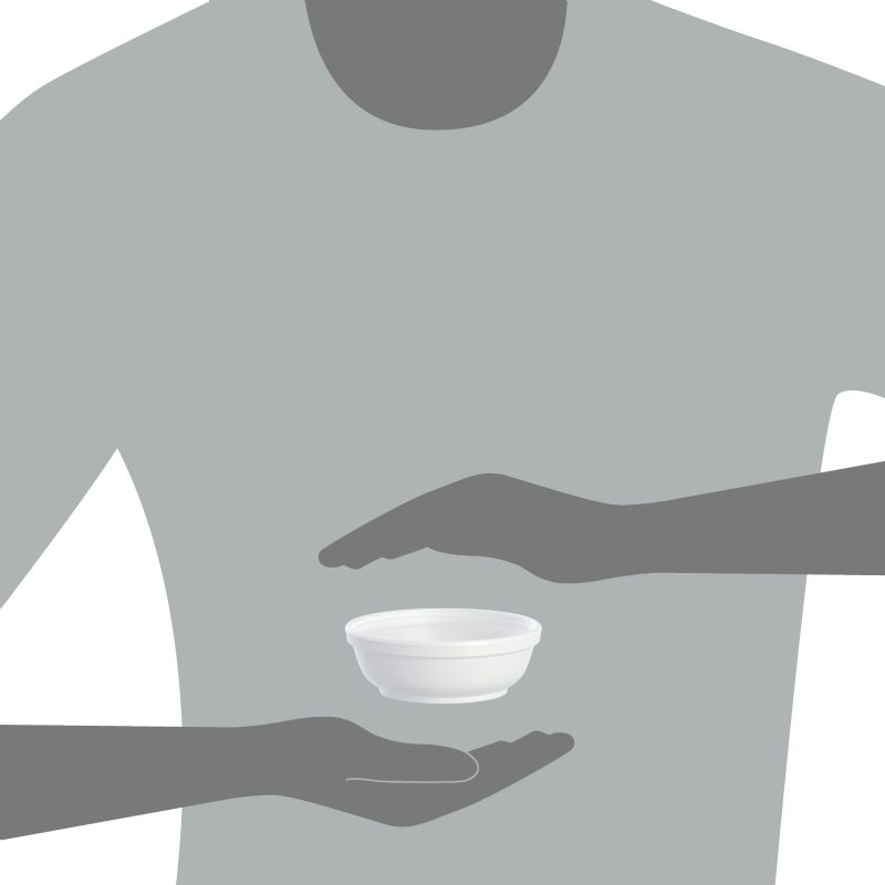 BOWL FOAM WHITE SQUAT 6 OZ