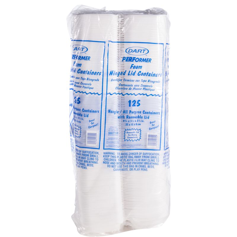 CONTAINER FOAM HINGED HOAGIE 9 INCH