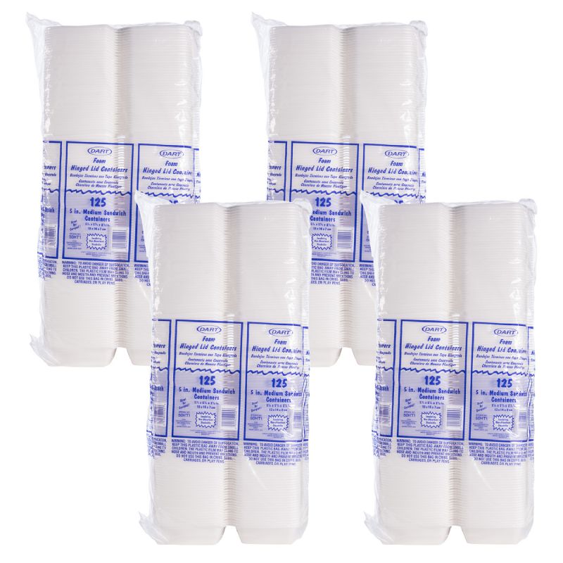 CONTAINER FOAM HINGED SANDWICH 5 INCH