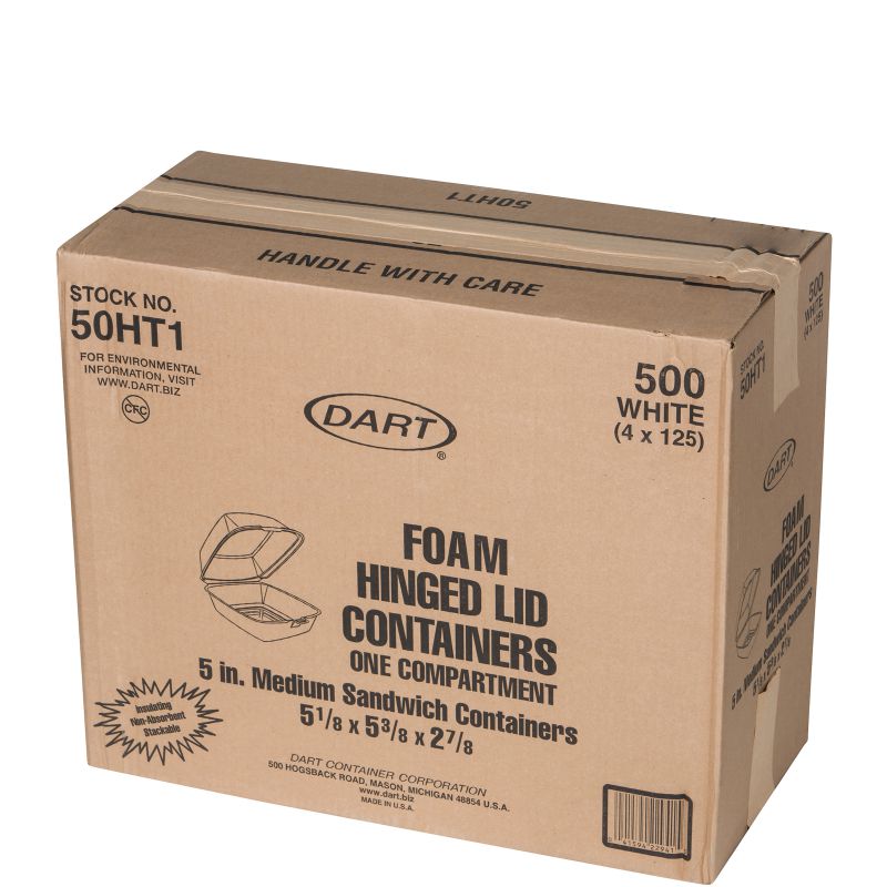 CONTAINER FOAM HINGED SANDWICH 5 INCH