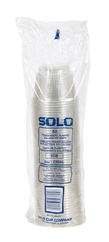 CONTAINER PLASTIC SUNDAE CLEAR 8 OZ-