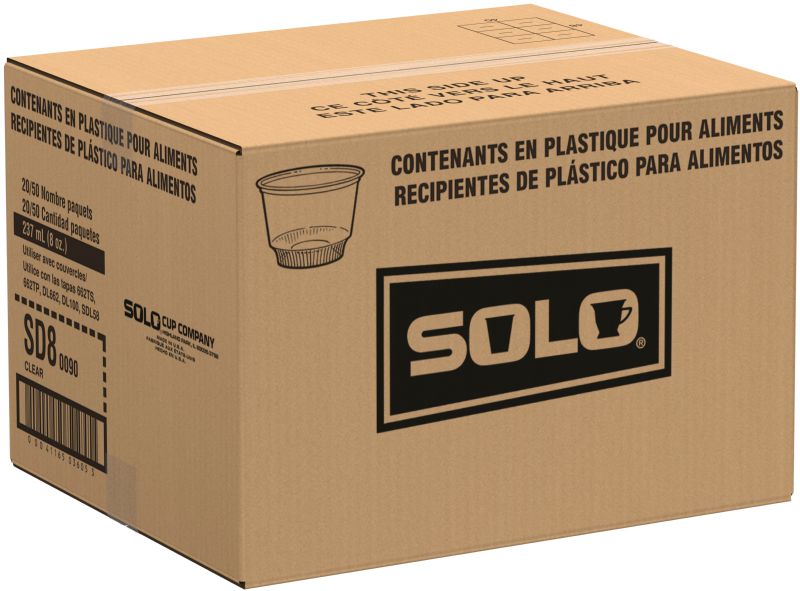 CONTAINER PLASTIC SUNDAE CLEAR 8 OZ-