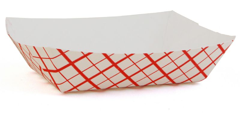 TRAY PAPER FOOD PLAID #40 6 OZ
