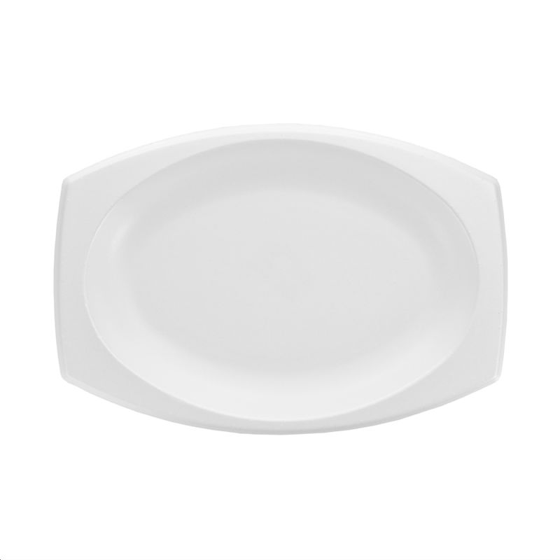 PLATTER FOAM WHITE OVAL 7X9