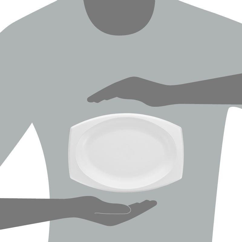 PLATTER FOAM WHITE OVAL 7X9