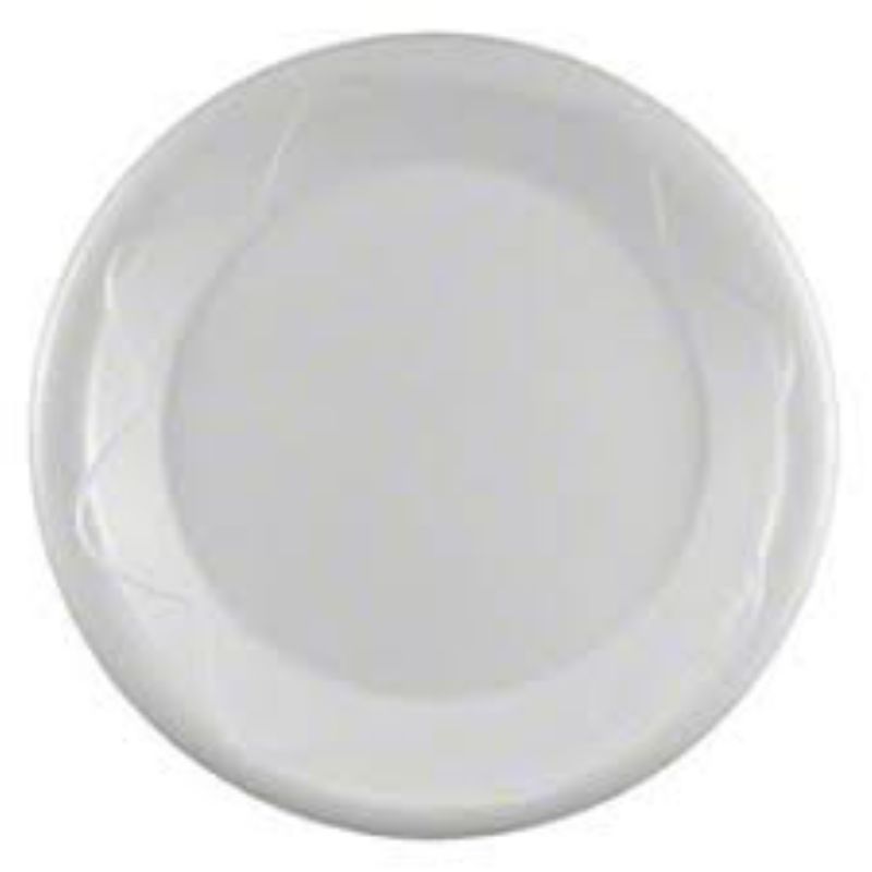 PLATE FOAM WHITE 1 COMPARTMENT 9 INCH