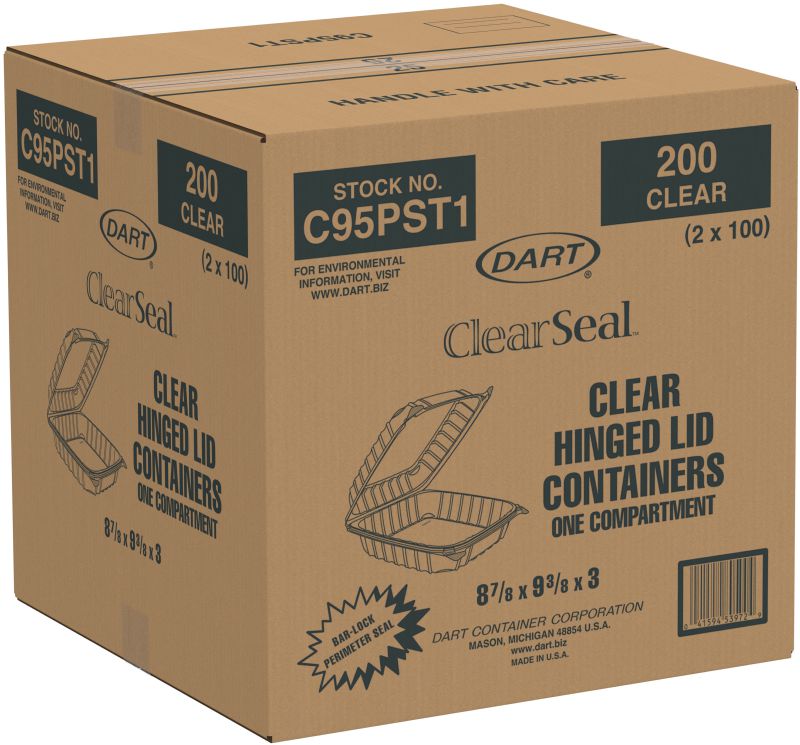 CONTAINER PLASTIC CLEAR SEAL LARGE