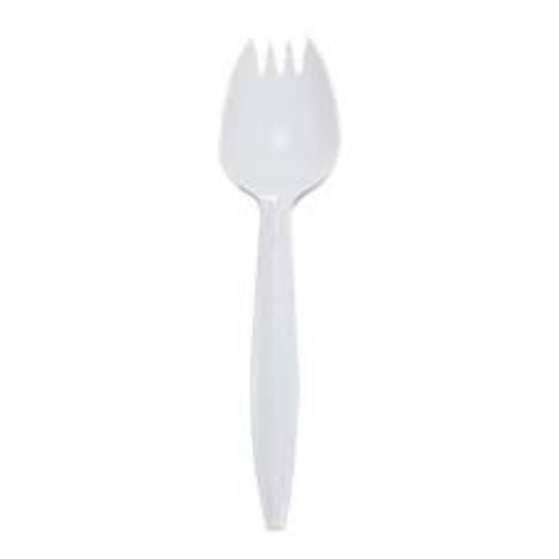 SPORK PLASTIC WHITE MEDIUM WEIGHT