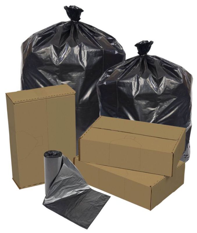 LINER TRASH BLACK 60 GAL 1.35 ML