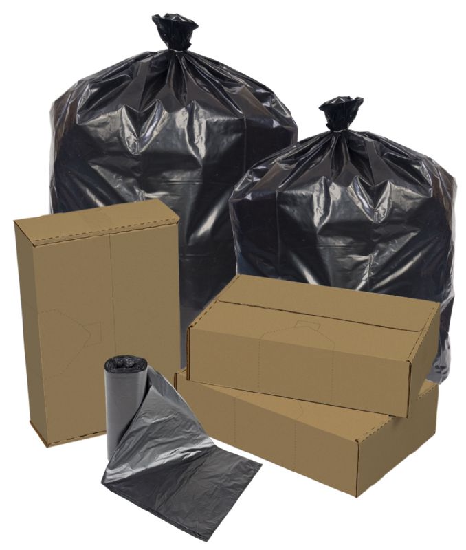 LINER TRASH BLACK 56 GALLON 43X47