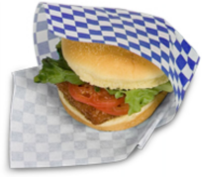 LINER BASKET BLUE CHECK 12X12-