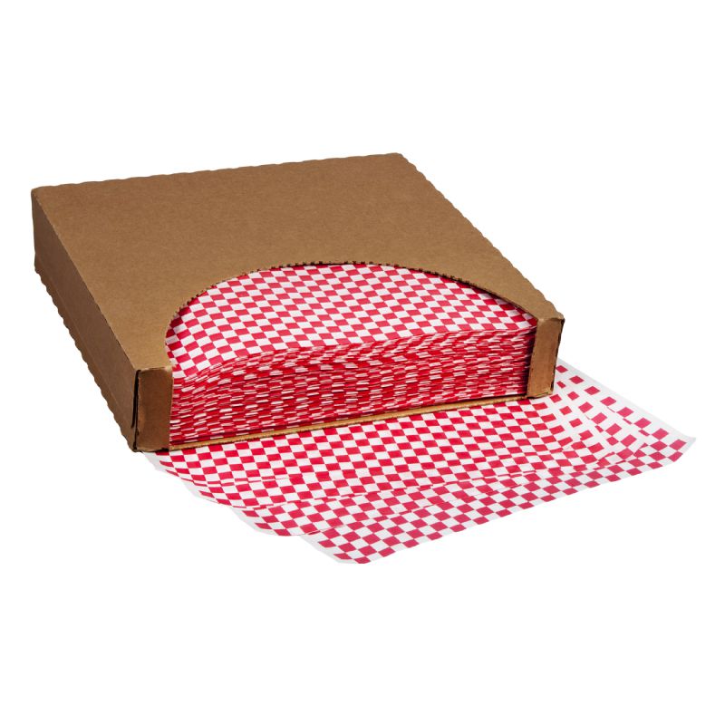WRAP PAPER DELI RED CHECK 12X12