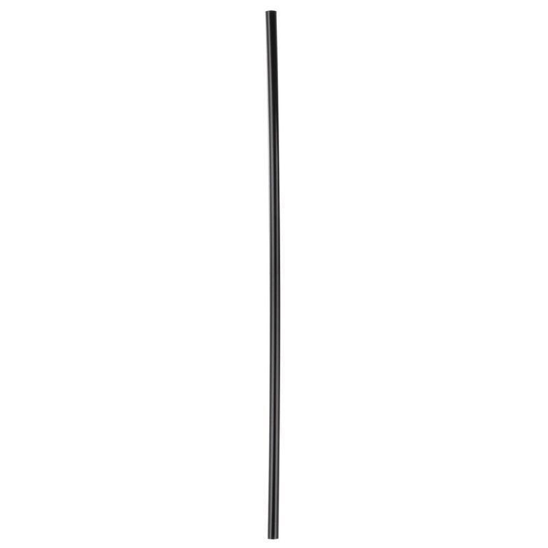 STIRRER STRAW BLACK UNWRAPPED 7.75"