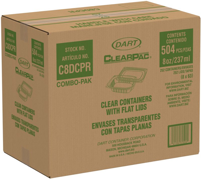 CONTAINER PLASTIC COMBO 8 OZ