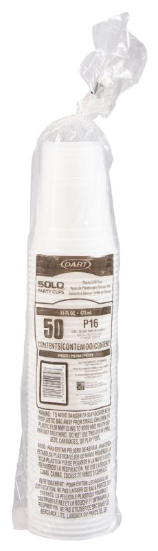 CUP PLASTIC TRANSLUCENT 16 OZ