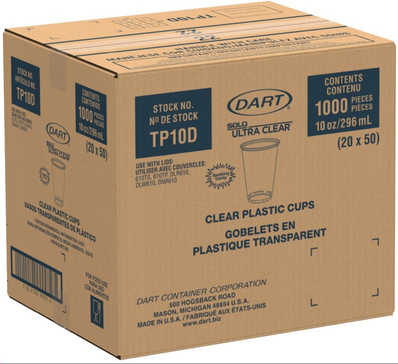 CUP PLASTIC CLEAR 10 OZ