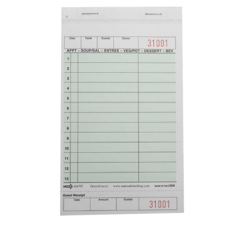 GUEST CHECK 2 PART NO CARBON GREEN