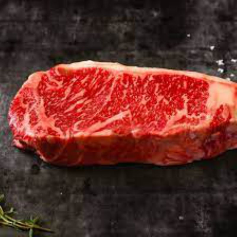 BEEF STEAK STRIP LOIN FRESH 12 OZ