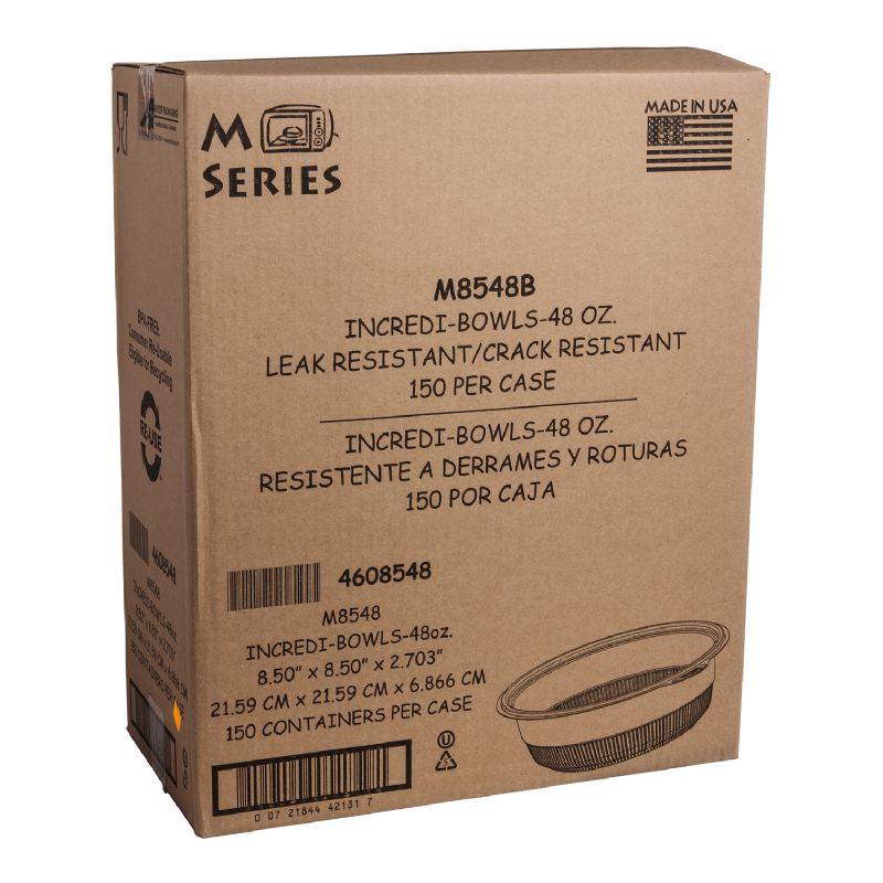 BOWL BLACK MICROWAVABLE 48 OZ