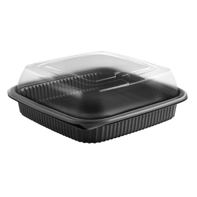 CONTAINER BLACK LID COMBO 8.5 INCH