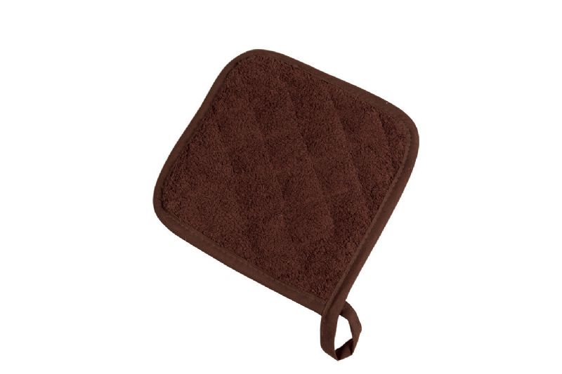 POT HOLDER TERRY 8X8 BROWN
