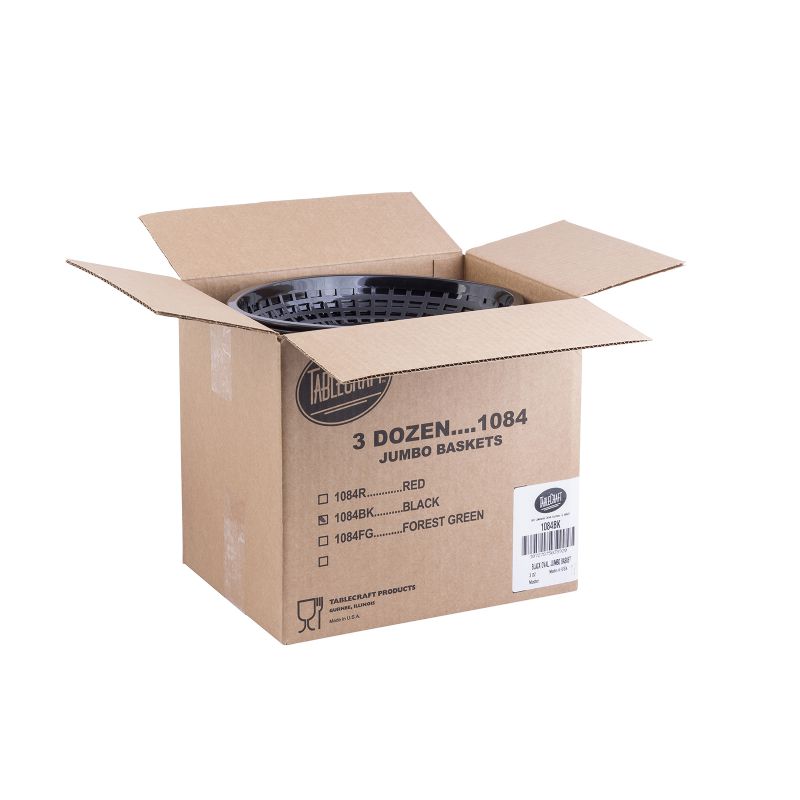 BASKET PLASTIC OVAL BLACK 11X9X2 