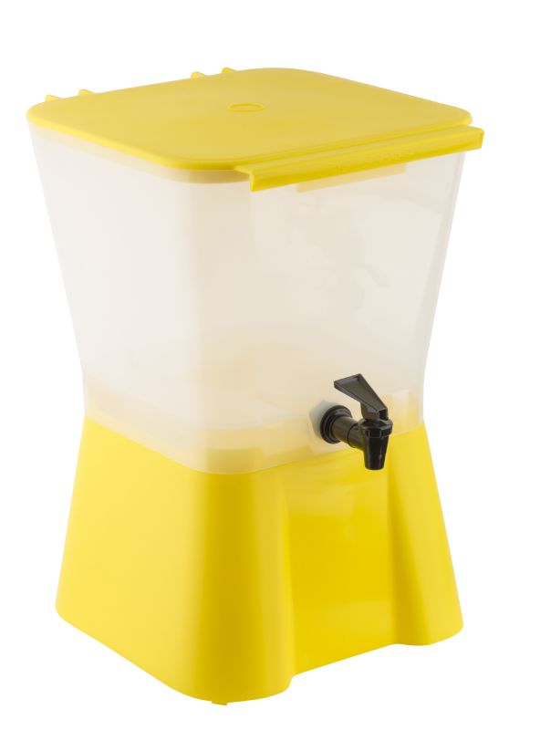 DISPENSER BEV PLASTIC YELLOW 3 GAL