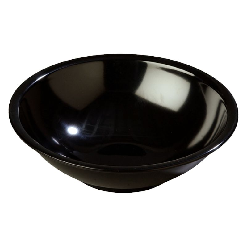 BOWL PLASTIC BLACK 7.5 IN 24 OZ