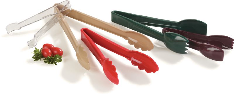 TONG SALAD PLASTIC BLACK 6"