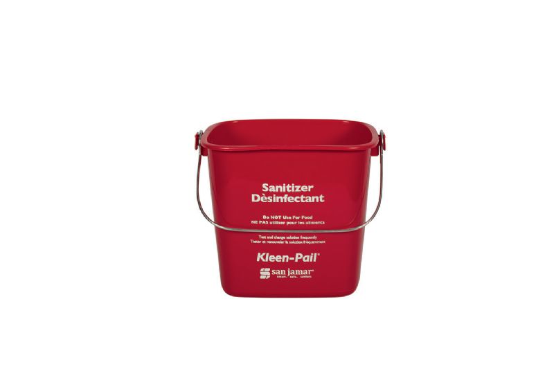PAIL FOR SANITIZER RED 3 QT 