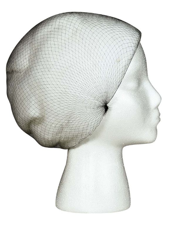 HAIR NET NYLON DISPOSABLE BLACK