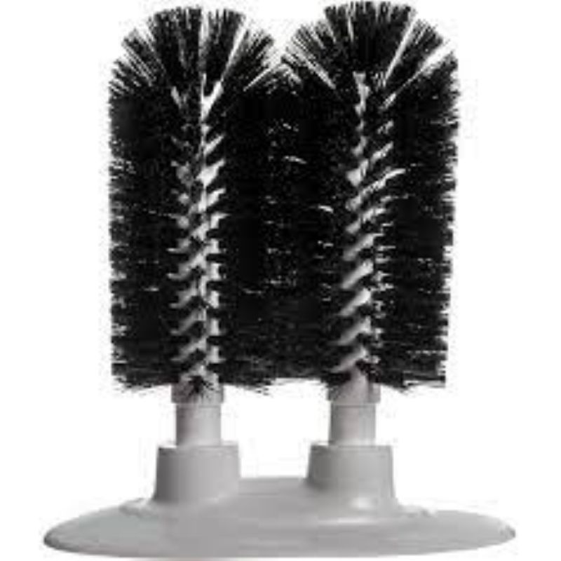 BRUSH TWIN GLASS WASHER 8"-