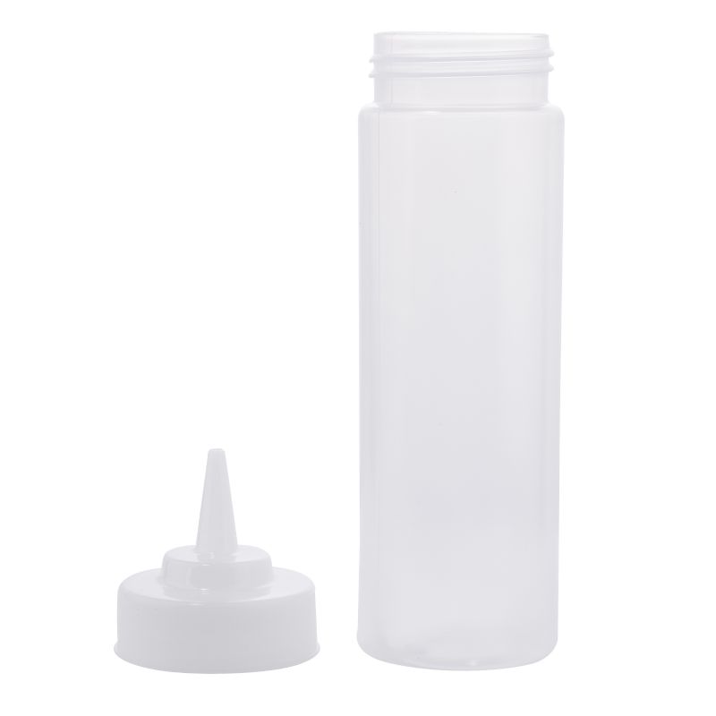 SQUEEZE BOTTLE WIDE MOUTH 12 OZ CLR -JIT