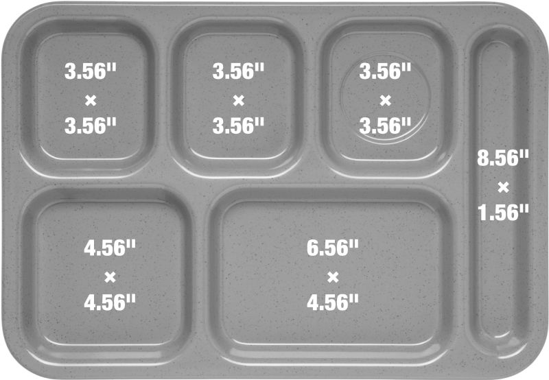 TRAY POLT TAN 14X10 RH 6-COMP NSF