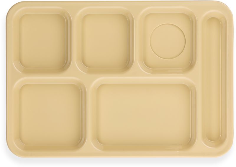TRAY POLT TAN 14X10 RH 6-COMP NSF