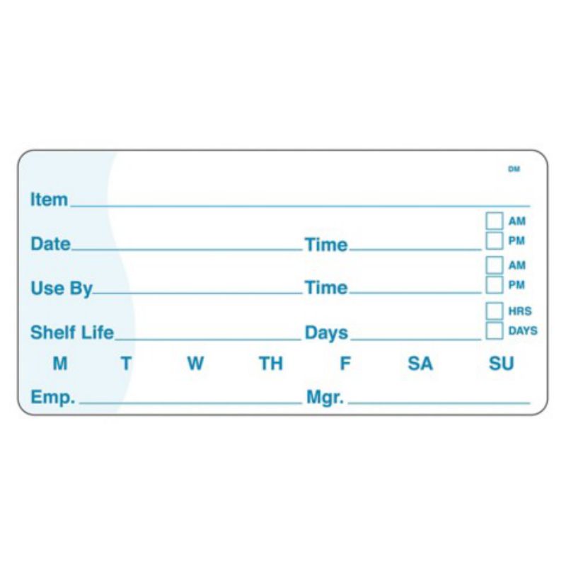 LABEL SHELF LIFE DISSOLVABLE 2X4