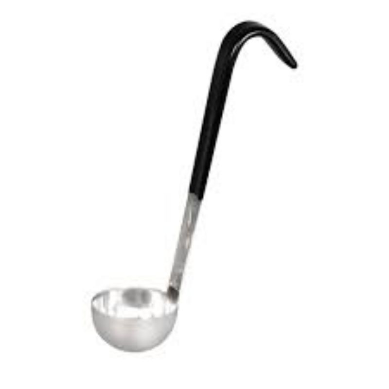 LADLE 1 OZ BLACK HEAVY DUTY 6"