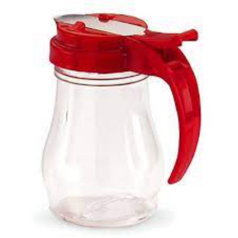 DISPENSER SYRUP JAR RED TOP 7 OZ 