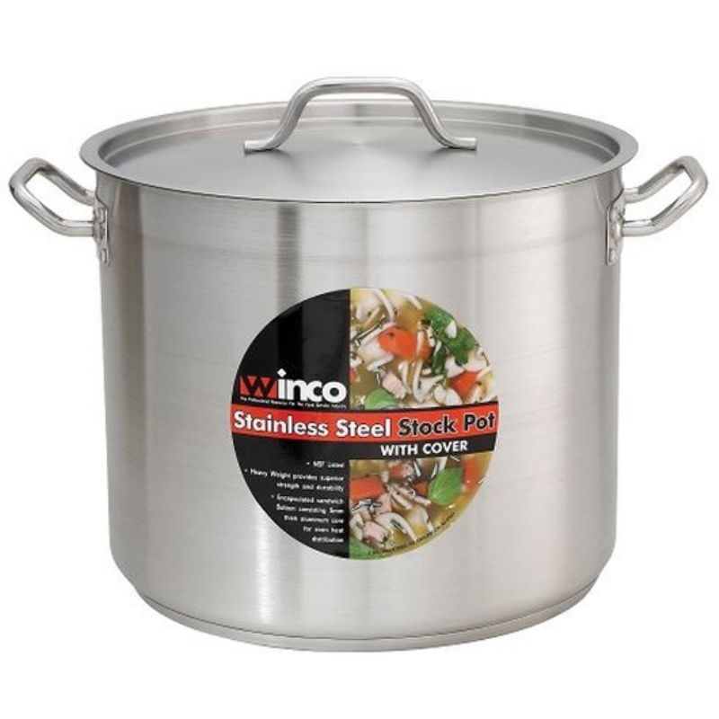 POT STOCK S/S W/COVER 12 QT