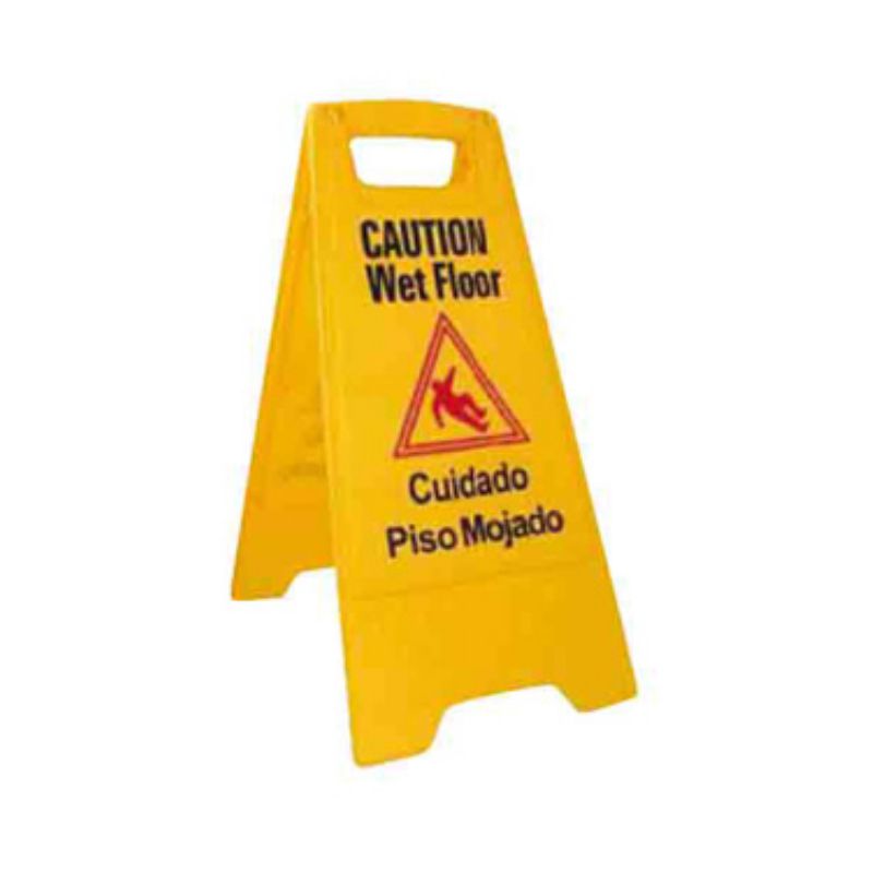 SIGN WET FLOOR CAUTION BI LINGUAL