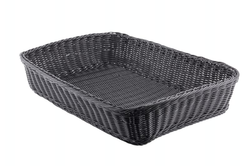 BASKET RECTANGULAR BLACK 19X14X4 -