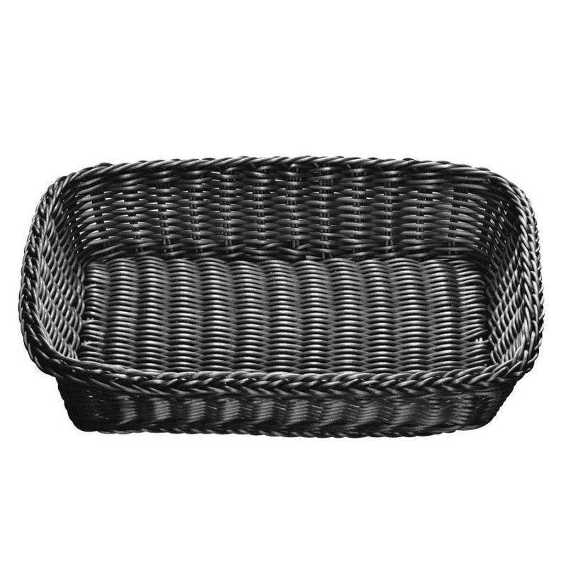 BASKET RECTANGLE BLACK *-